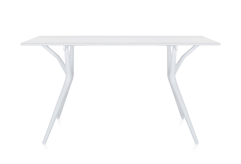 KARTELL table SPOON TABLE (Blanc - 140 x 74 - Aluminium nid d'abeilles et mélamine)