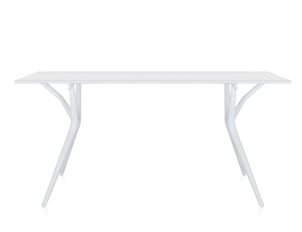 KARTELL table SPOON TABLE (Blanc - 160 x 80 - Aluminium nid d'abeilles et mélamine)