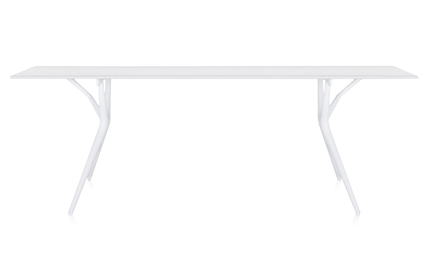 KARTELL table SPOON TABLE (Blanc - 200 x 90 - Aluminium nid d'abeilles et mélamine)