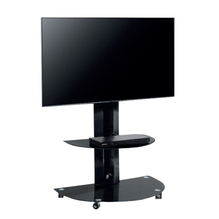 MUNARI meuble pour TV jusqu'à 50 CE080NE CE 080 NE (Noir - Verre)