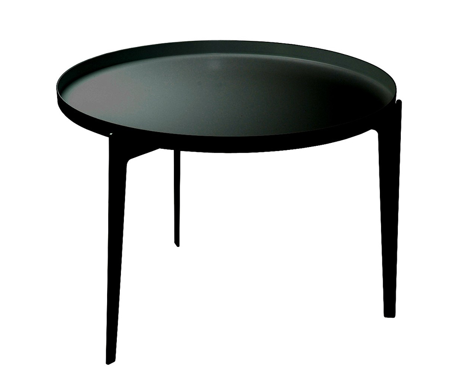 COVO table basse ILLUSION (Noir grand - Métal peint à la poudre)