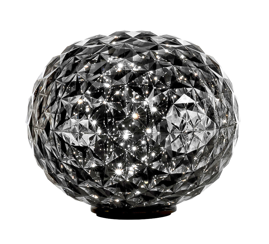 KARTELL lampe de table PLANET à LED H 28 cm (Fumé - Technopolymère thermoplastique coloré dans la ma