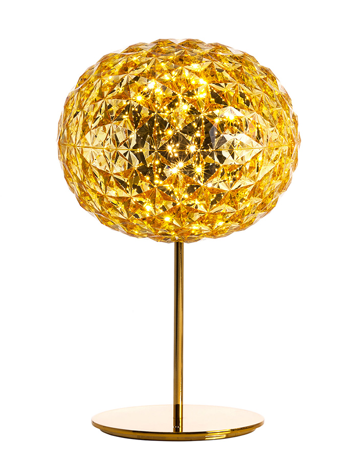 KARTELL lampe de table PLANET à LED H 53 cm (Jaune - Technopolymère thermoplastique coloré dans la m