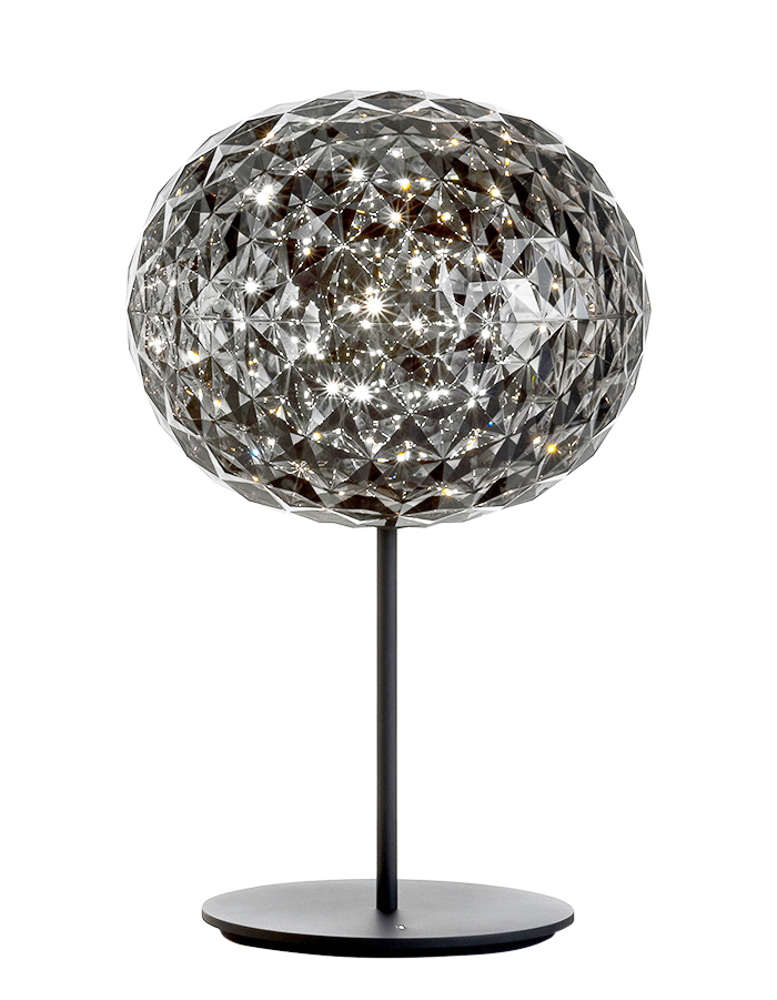 KARTELL lampe de table PLANET à LED H 53 cm (Fumé - Technopolymère thermoplastique coloré dans la ma