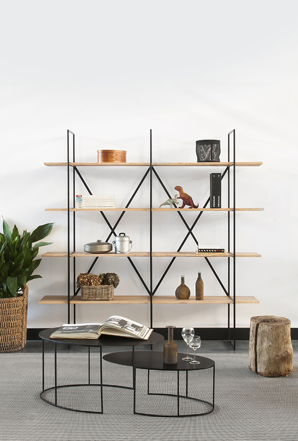 ZEUS bibliothèque verticale SLIM IRONY BOOKCASE