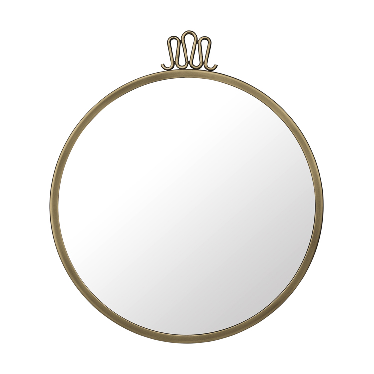 GUBI miroir mural circulaire RANDACCIO (Ø 42 cm - Verre et laiton)
