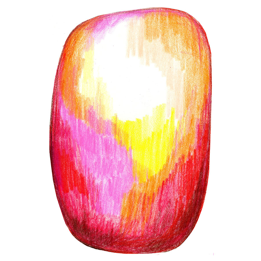 MOOOI CARPETS tapis SCRIBBLE Signature collection (Rouge, jaune - Polyamide à poils bas)