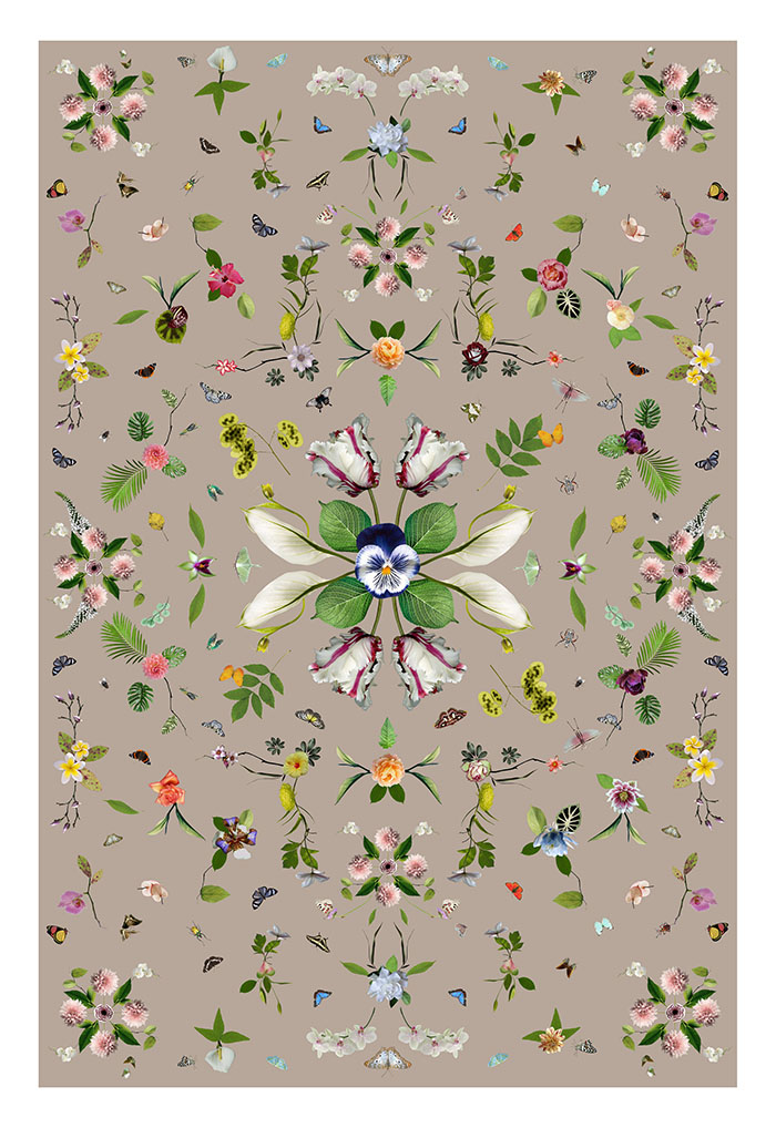 MOOOI CARPETS tapis GARDEN OF EDEN RECTANGLE Signature collection (Beige - Polyamide à poils bas)