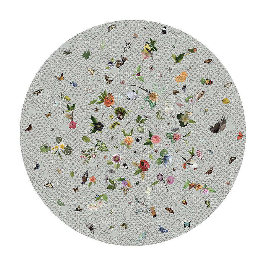 MOOOI CARPETS tapis GARDEN OF EDEN ROUND Signature collection (Gris clair Ø 250 cm - Polyamide à poi