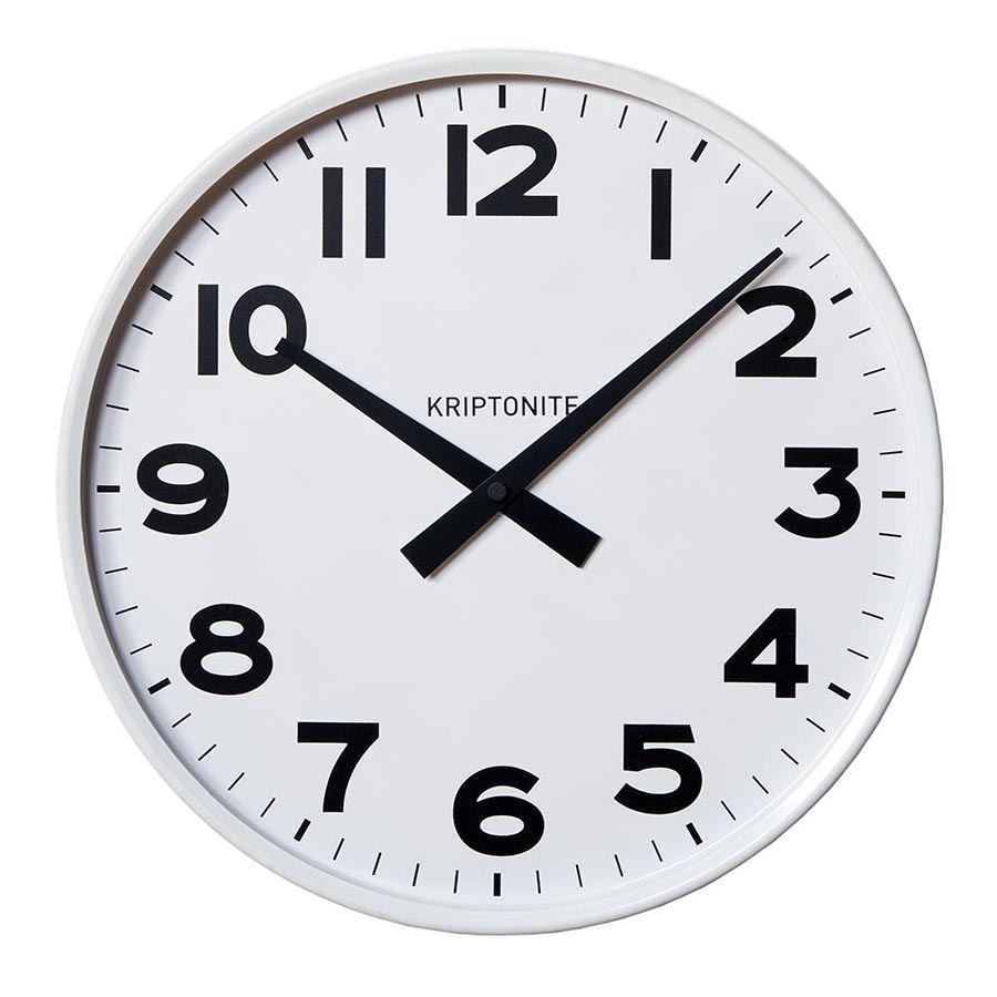 KRIPTONITE wall clock CLASSICO WHITE VERSION