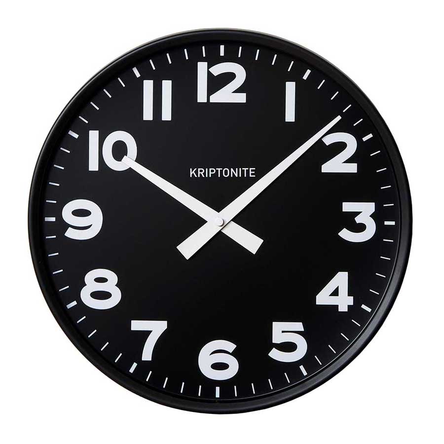 KRIPTONITE wall clock CLASSICO BLACK VERSION
