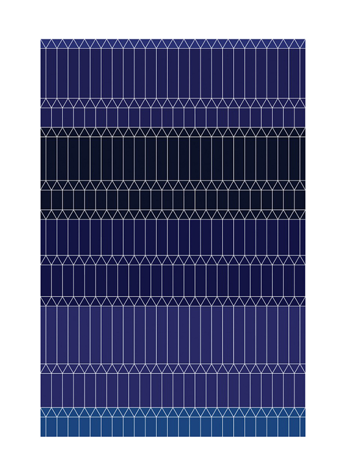 MOOOI CARPETS tapis ZIGZAG Signature collection (Bleu 200x300 cm - Polyamide à poils bas)