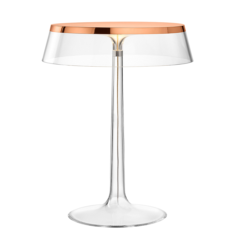 FLOS lampe de table BON JOUR (Cuivre avec couronne transparente - PMMA)