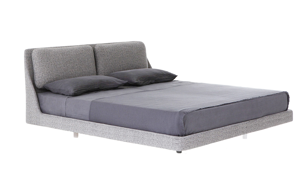 PORRO lit deux personnes MAKURA pour un matelas 160 x 200 cm (173x216 cm - Tissu Cat.Base C35-004)