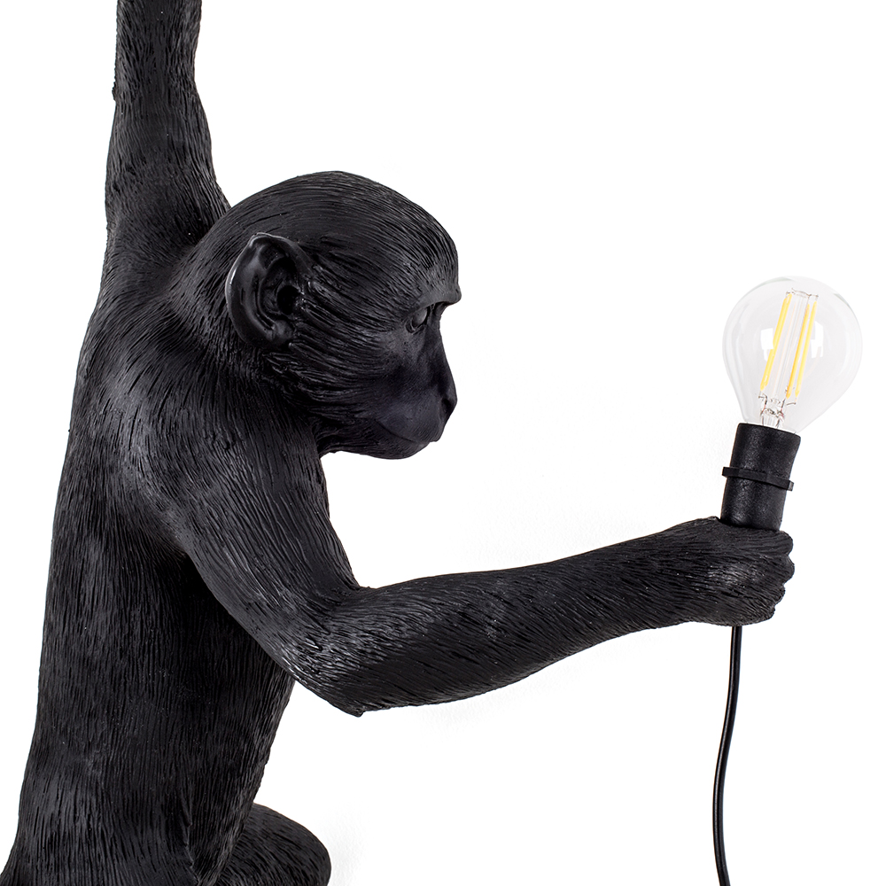SELETTI wall LED lamp MONKEY LAMP BLACK EDITION
