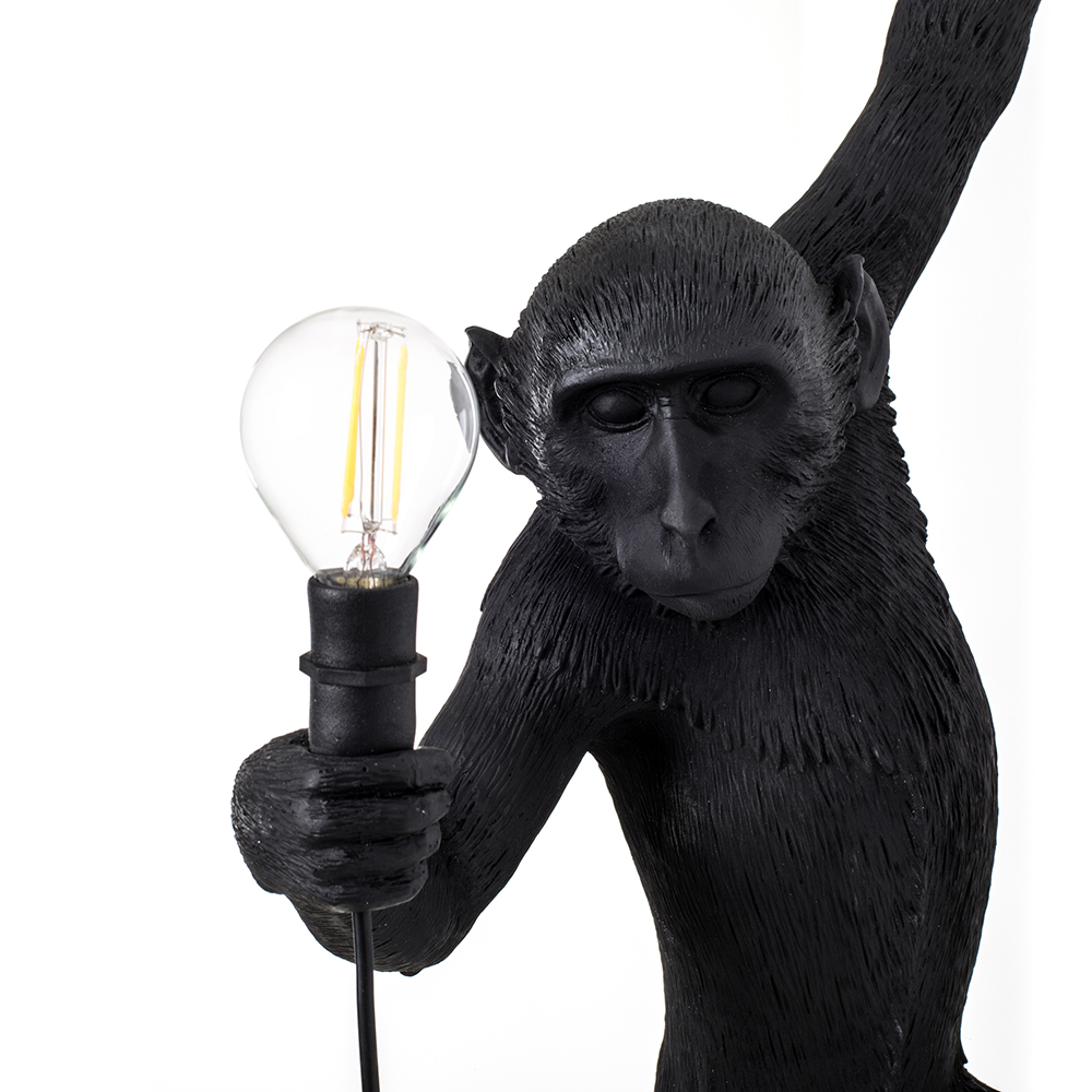 SELETTI wall LED lamp MONKEY LAMP BLACK EDITION