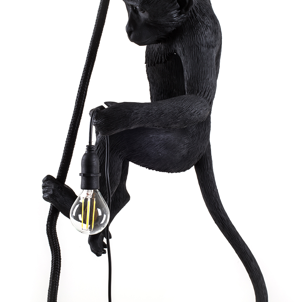SELETTI suspension LED lamp MONKEY LAMP BLACK EDITION