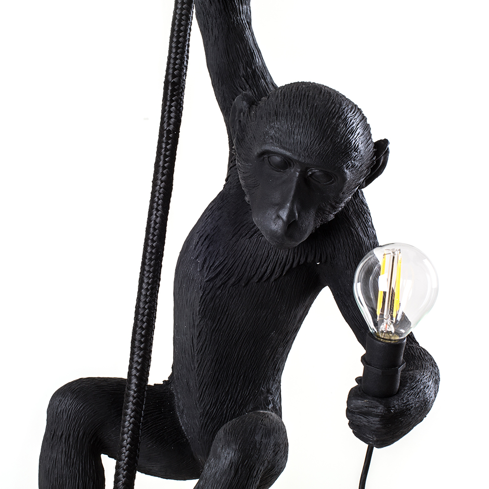 SELETTI suspension LED lamp MONKEY LAMP BLACK EDITION