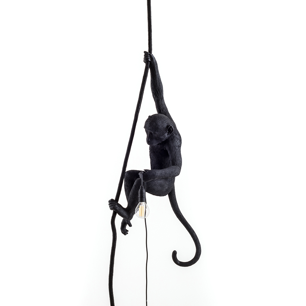 SELETTI suspension LED lamp MONKEY LAMP BLACK EDITION