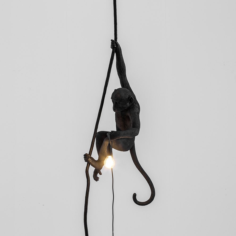 SELETTI suspension LED lamp MONKEY LAMP BLACK EDITION