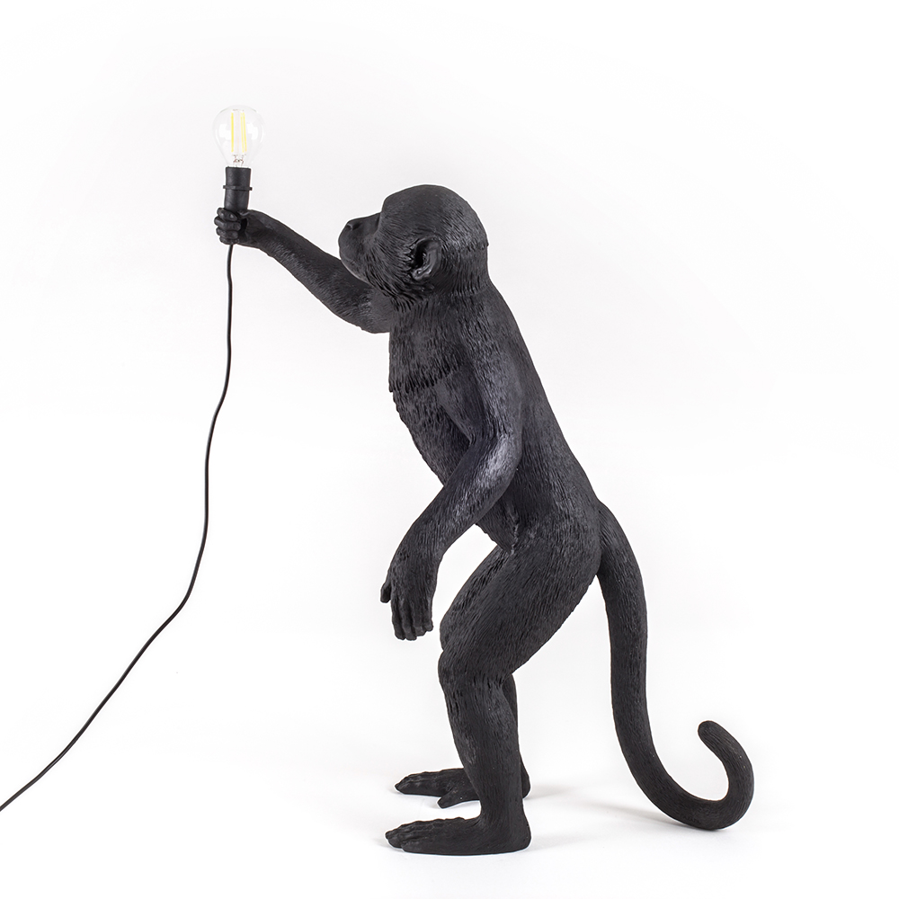 SELETTI lampadaire MONKEY LAMP à LED BLACK EDITION