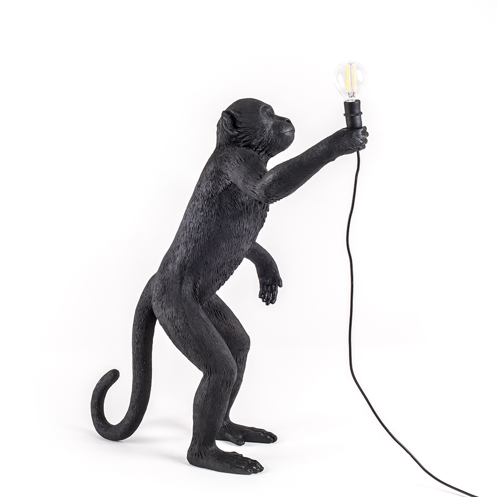 SELETTI lampadaire MONKEY LAMP à LED BLACK EDITION