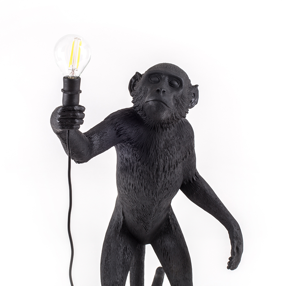 SELETTI lampadaire MONKEY LAMP à LED BLACK EDITION