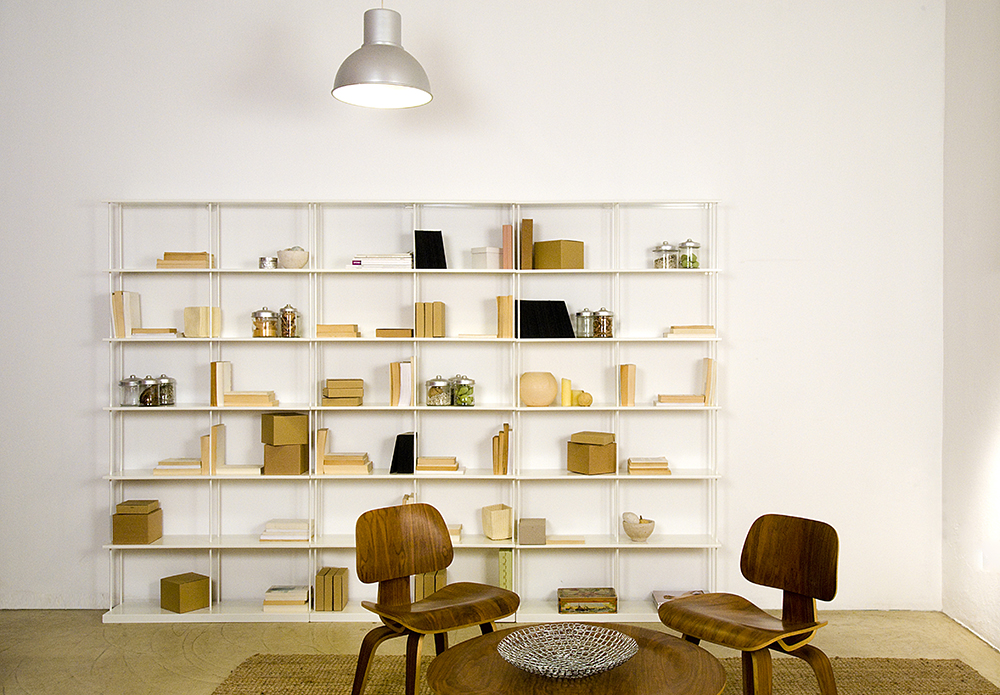 KRIPTONITE bibliothèque murale KROSSING MAXI H 203 cm avec base pour support au sol