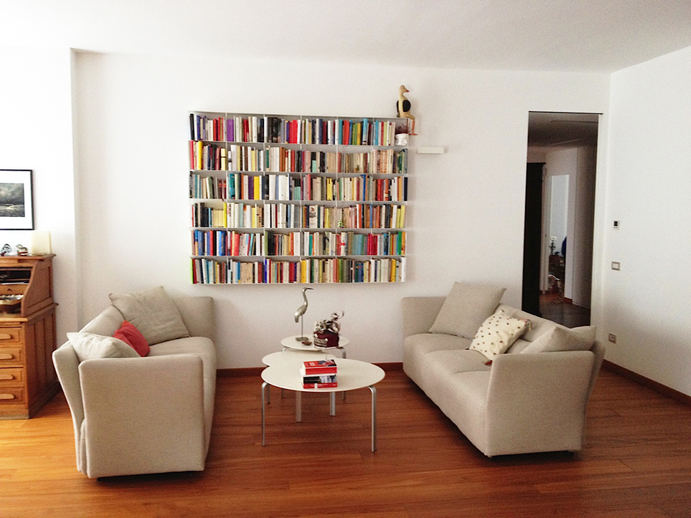 KRIPTONITE bibliothèque murale KROSSING 166 x H 100 cm avec compartiments H 25 cm