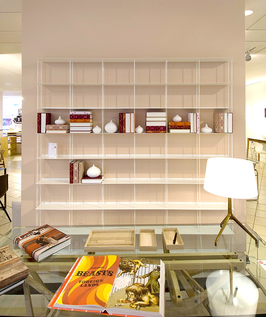 KRIPTONITE bibliothèque murale KROSSING 166 x H 100 cm avec compartiments H 25 cm