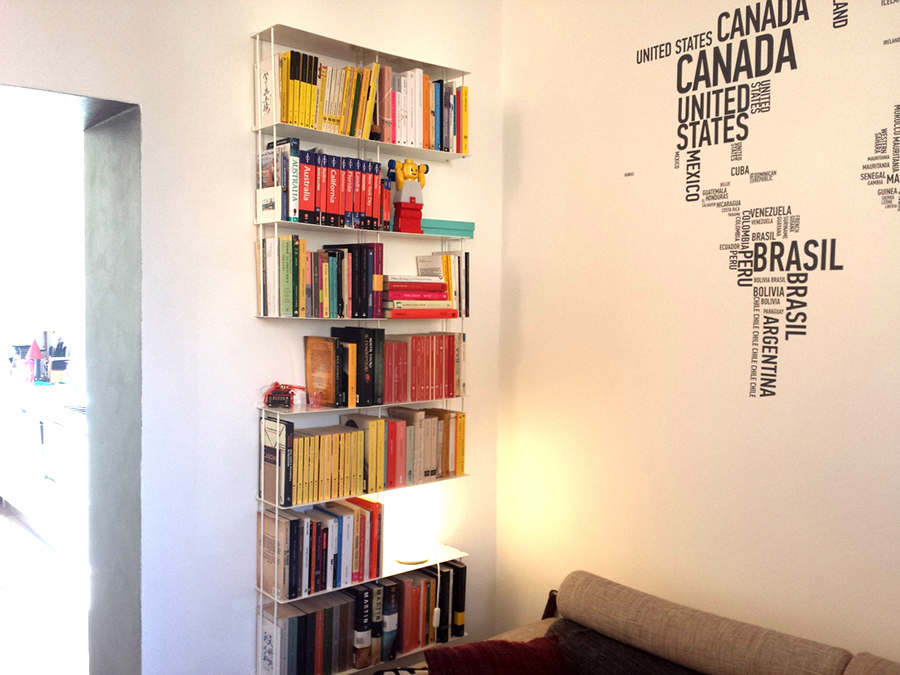 KRIPTONITE bibliothèque murale KROSSING 166 x H 100 cm avec compartiments H 25 cm