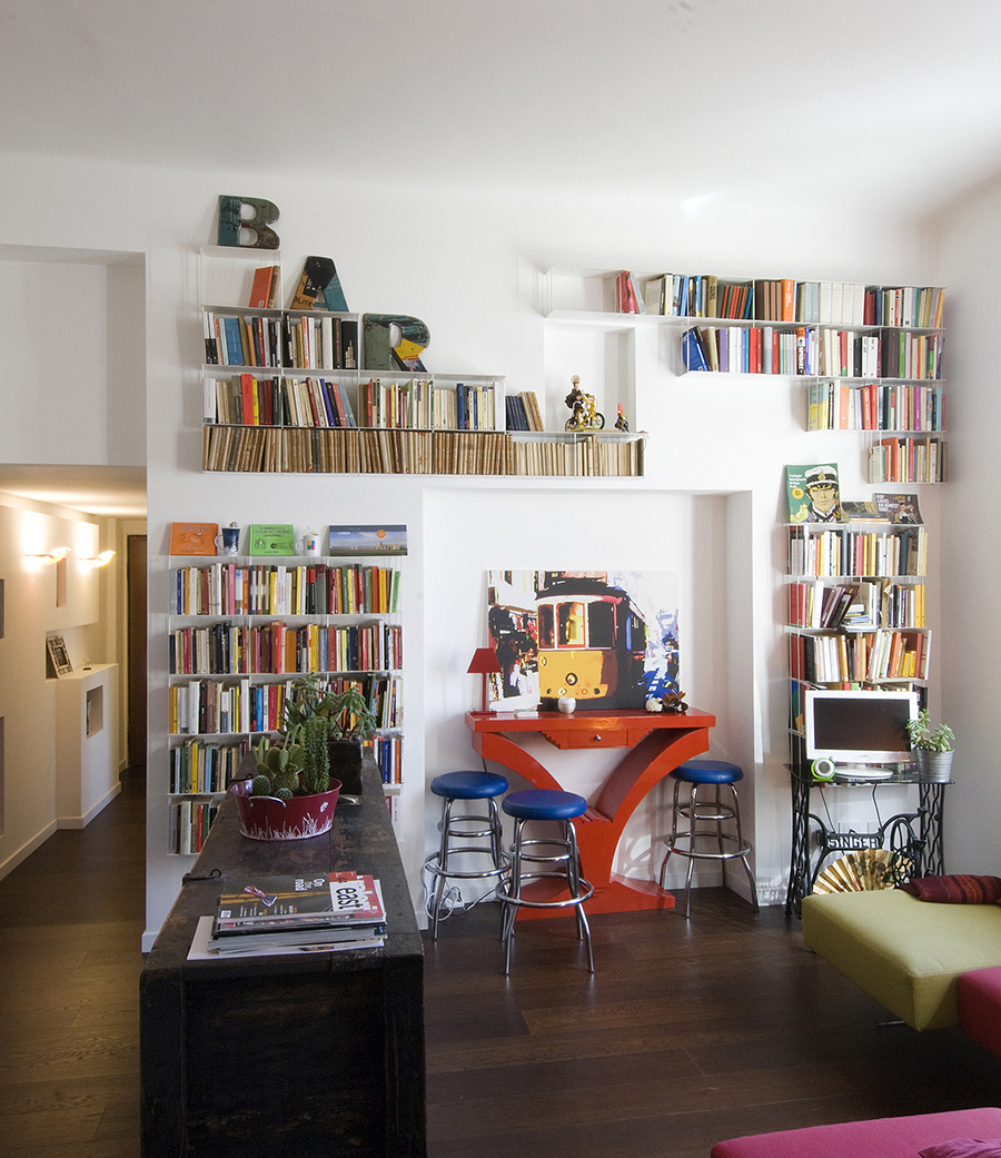 KRIPTONITE bibliothèque murale KROSSING 166 x H 100 cm avec compartiments H 25 cm