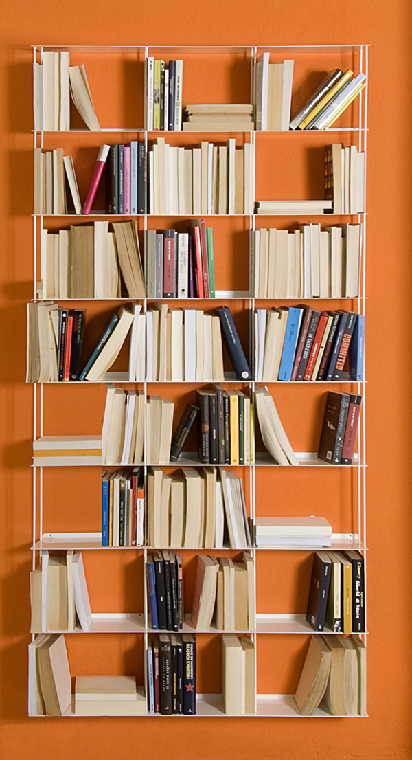 KRIPTONITE bibliothèque murale KROSSING 166 x H 100 cm avec compartiments H 25 cm