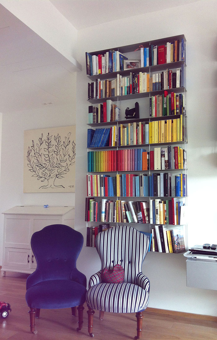 KRIPTONITE bibliothèque murale KROSSING 166 x H 100 cm avec compartiments H 25 cm