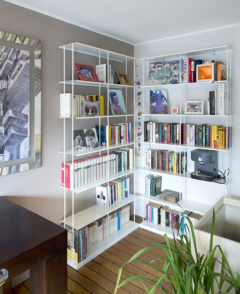 KRIPTONITE wall bookcases KROSSING MAXI H 203 cm with base for ground support