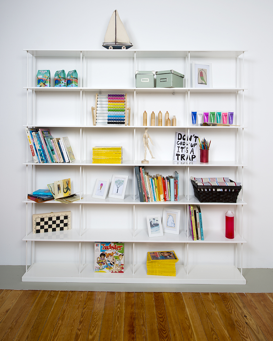 KRIPTONITE bibliothèque murale KROSSING MAXI H 203 cm avec base pour support au sol