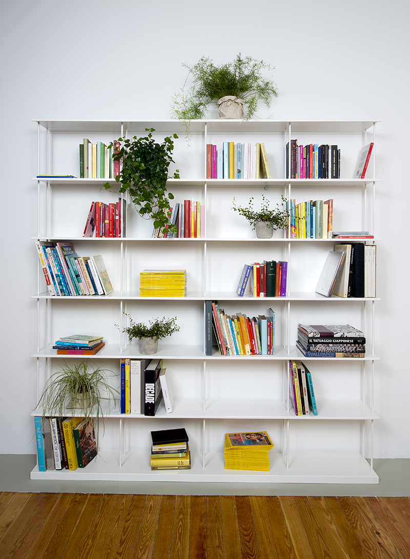 KRIPTONITE bibliothèque murale KROSSING MAXI H 203 cm avec base pour support au sol