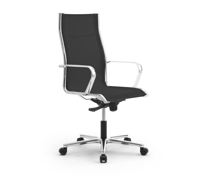 LEYFORM fauteuil de bureau ORIGAMI RE 70211 (Noir - Acier, aluminium et résille)