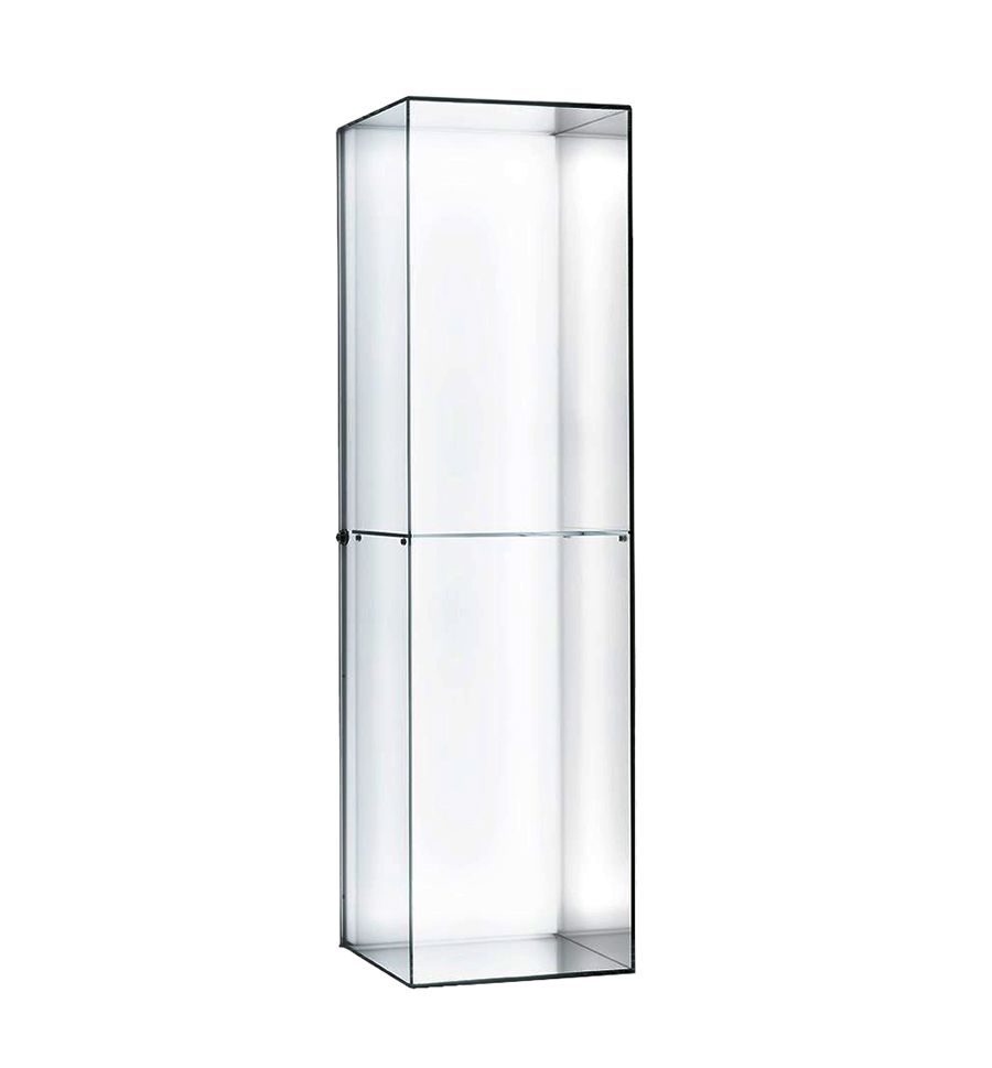 GLAS ITALIA vitrines suspendues HEIGH-HO (HEI01R avec étagère - cristal transparent extralight)
