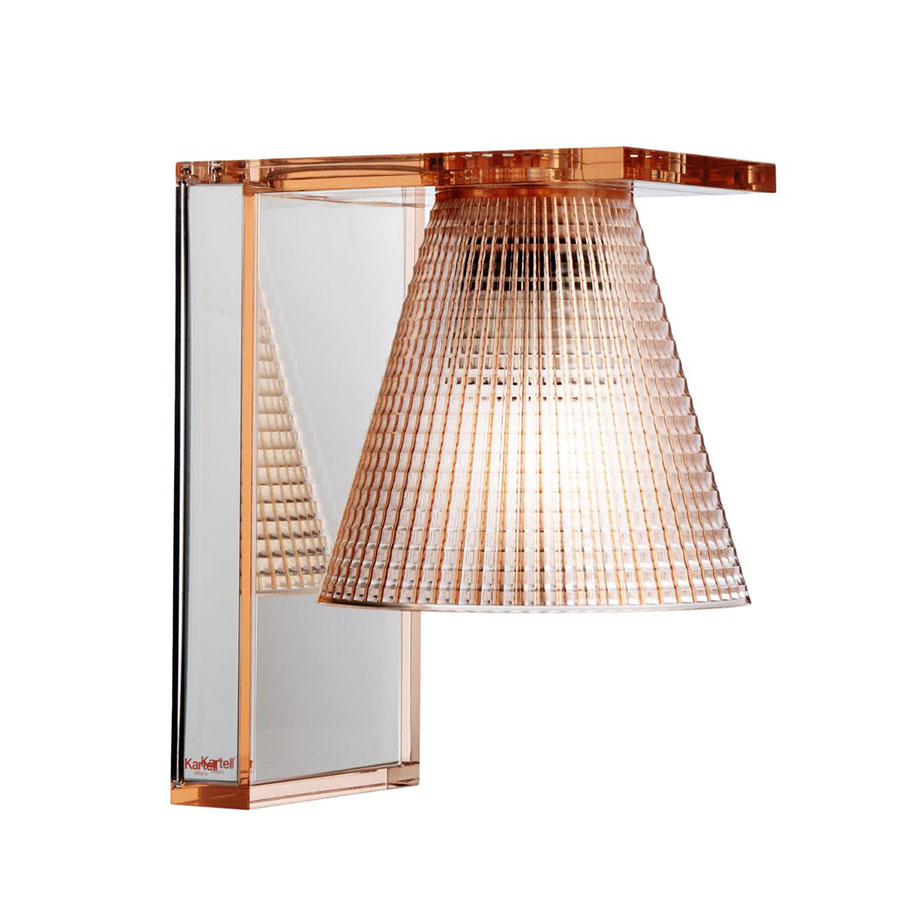 KARTELL lampe murale applique LIGHT-AIR (Version sculpté ambre - Technopolymère thermoplastique tran