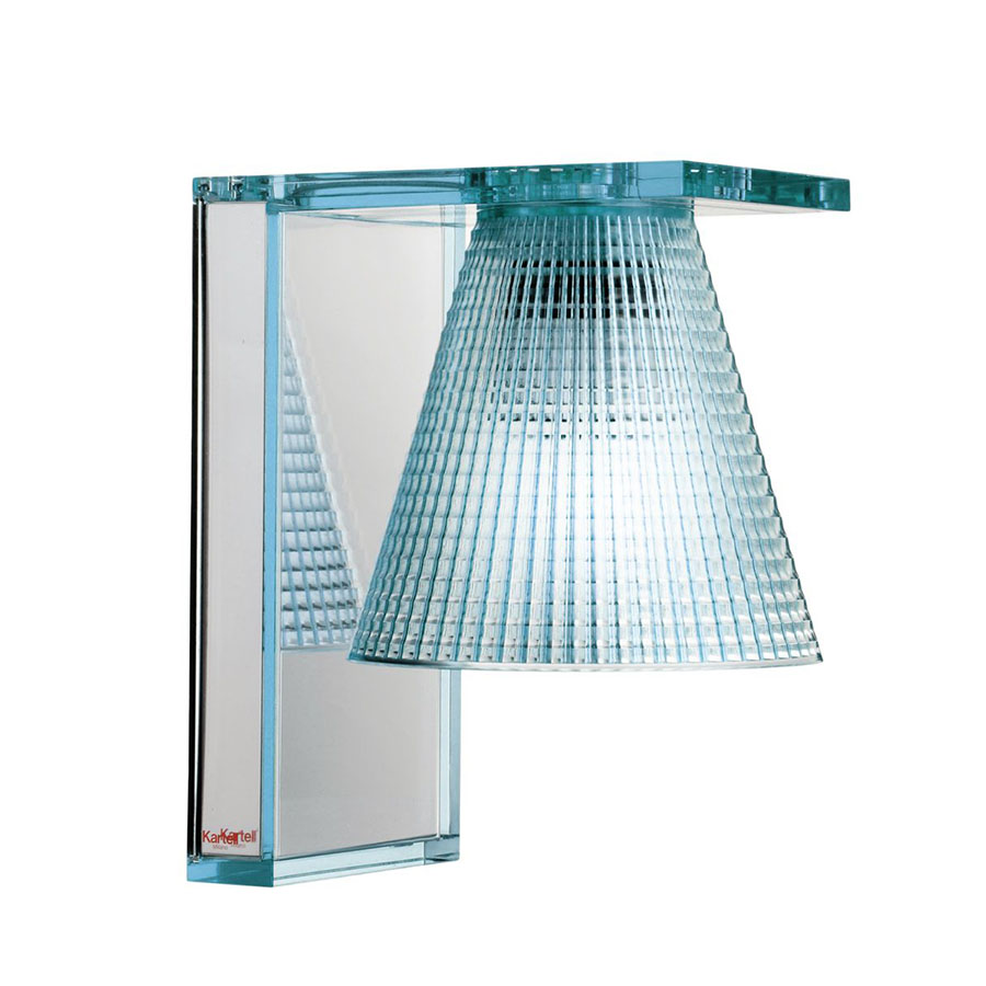 KARTELL lampe murale applique LIGHT-AIR (Version sculpté bleu - Technopolymère thermoplastique trans