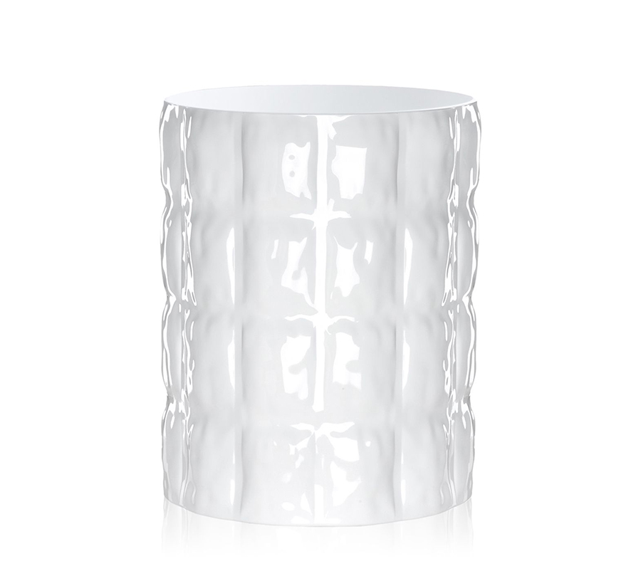 KARTELL vase MATELASSE' Matelassè (Blanc - Teinté dans la masse PMMA)