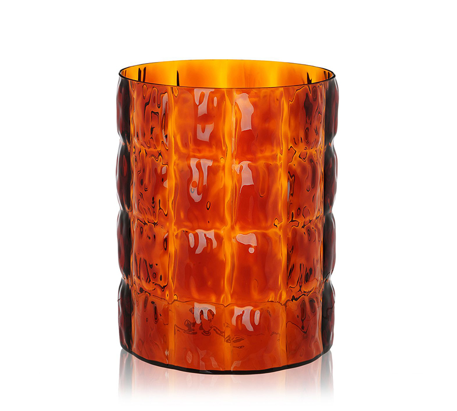 KARTELL vase MATELASSE' Matelassè (Ambre - PMMA transparent)