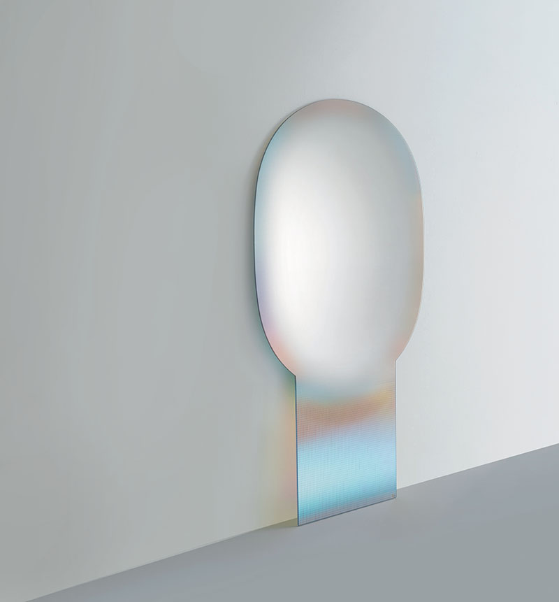 GLAS ITALIA floor standing mirror SHIMMER