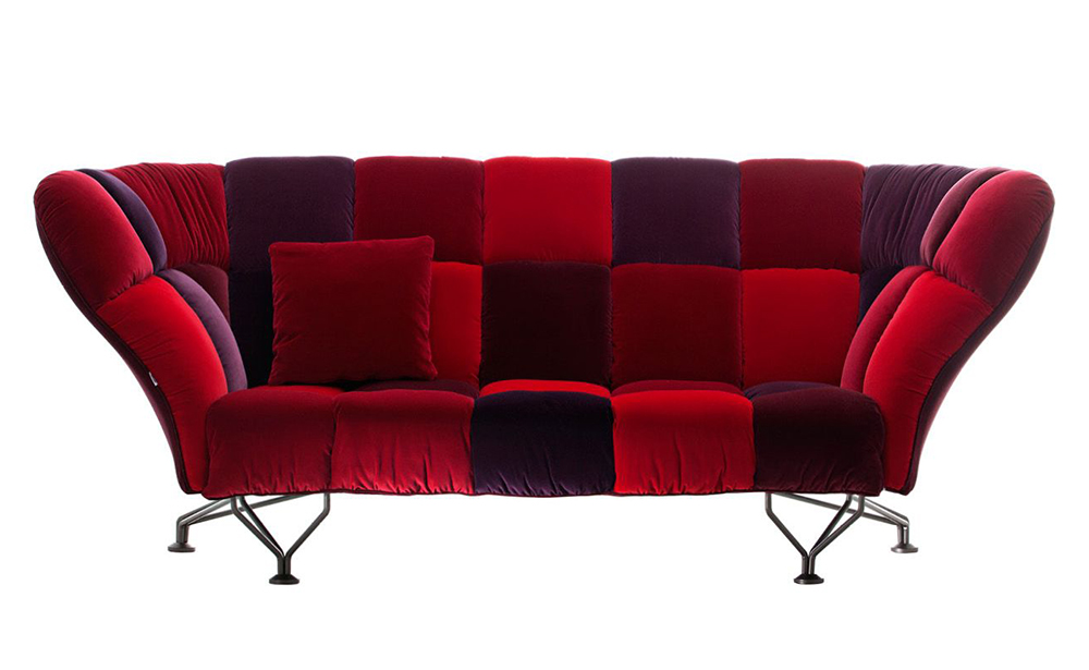 DRIADE canapé 33 CUSCINI (Rouge - Velluto Loira)