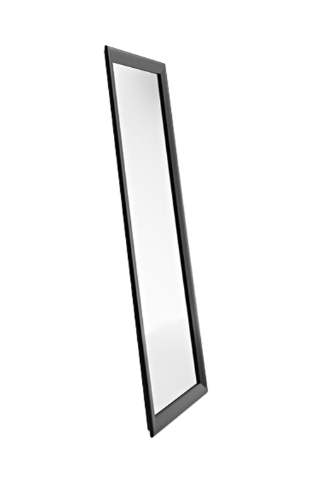HORM miroir mural ou sur pied BLACK YUME (201 x H 73 cm - Aluminium verni noir et verre)