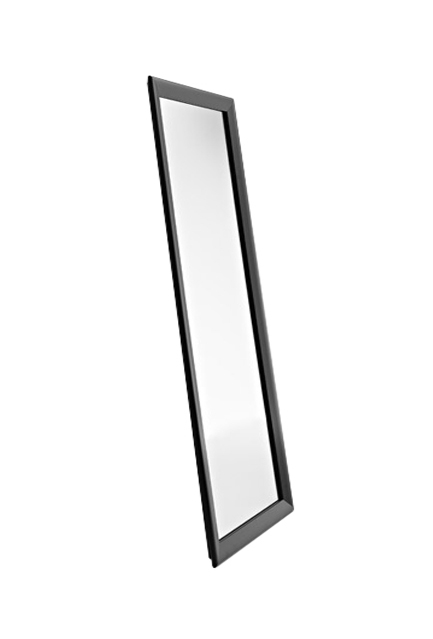 HORM miroir mural ou sur pied BLACK YUME (137 x H 73 cm - Aluminium verni noir et verre)