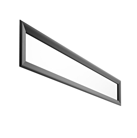 HORM miroir mural ou sur pied BLACK YUME (137 x H 41 cm - Aluminium verni noir et verre)