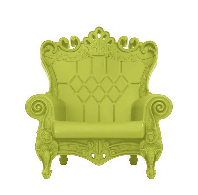 SLIDE fauteuil QUEEN OF LOVE (Citron vert - Polyéthylène)
