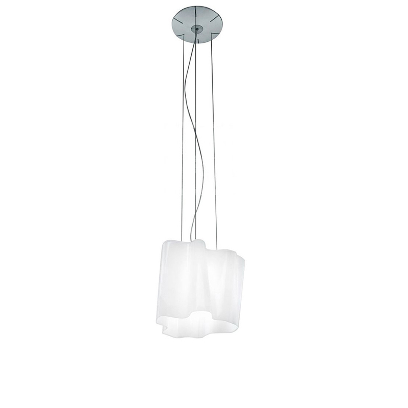 ARTEMIDE lampe à suspension LED NET LINE 66 (Diffuseur couleur soie brillant - Verre soufflé, alumin